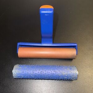 Fiskars Brayer Speckled & Flat Background Rubber Roller Handle Paint Craft